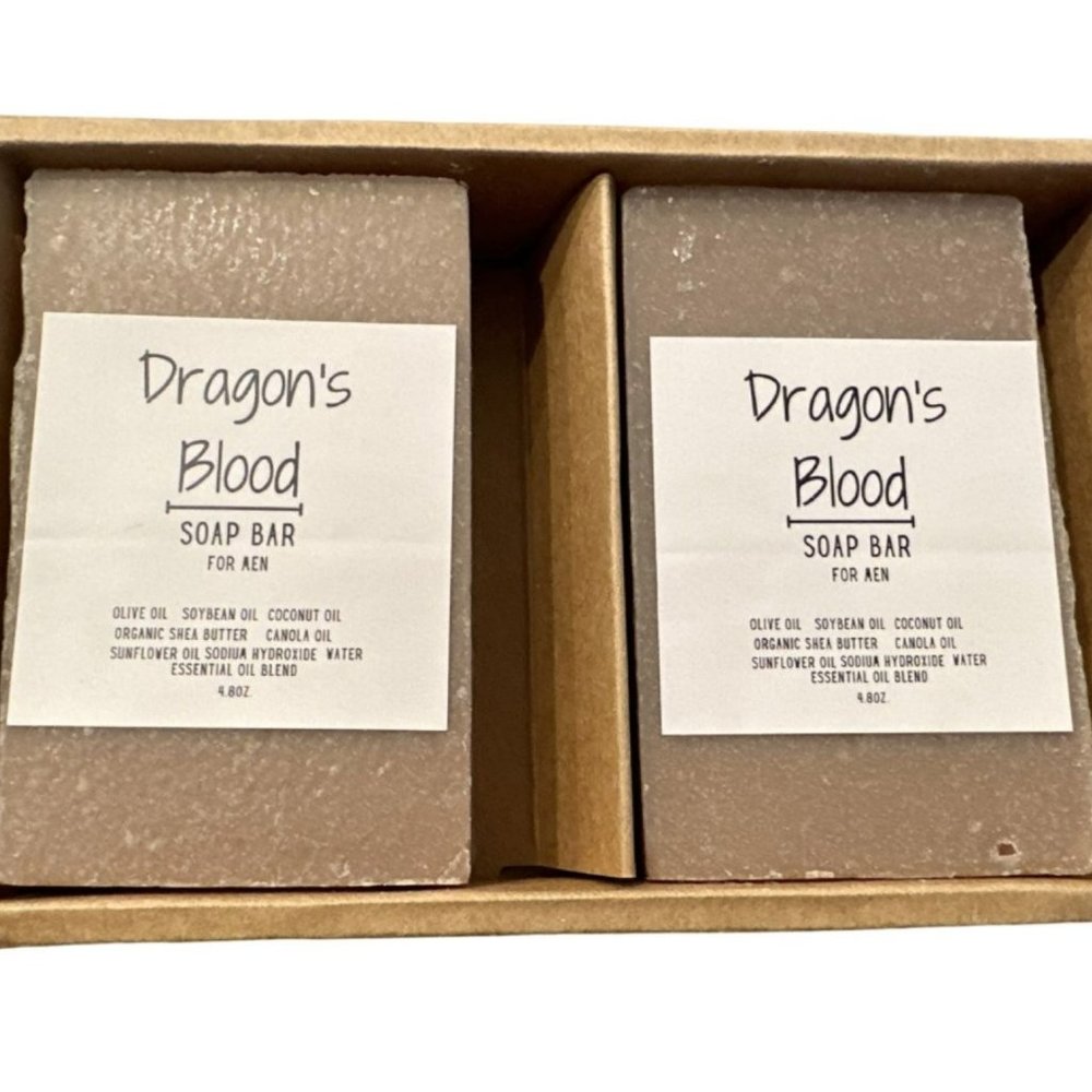 Dragon's Blood Soap Bar for Men Shea Butter Soap Bar Sweet Body (2pack)